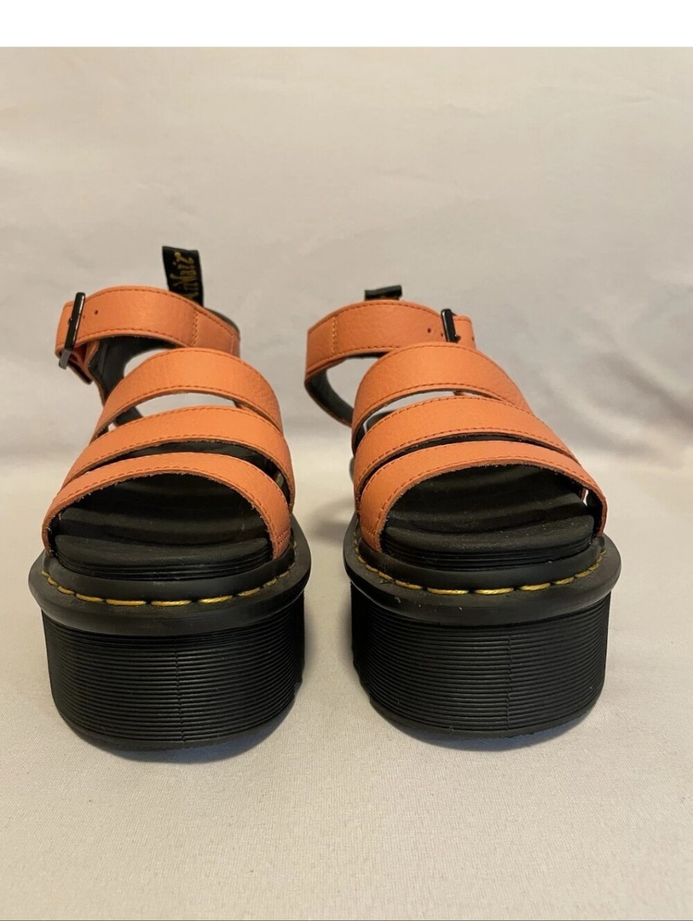 Dr. Martens Blair Quad Peach/ Orange Platform Strappy Sandal - Picture 13 of 13